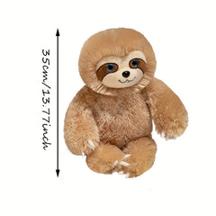 Large Soft Brown Sloth Plush Toy Stuffed Animal - Home Decor