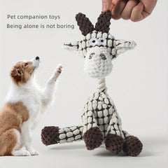 Interactive Chew Plush Calf & Puppy Toy for Teething Puppy Training