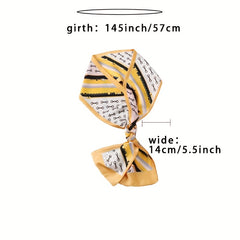 Long Hair Ribbon Skinny Scarf Headband Handbag Handle Charm