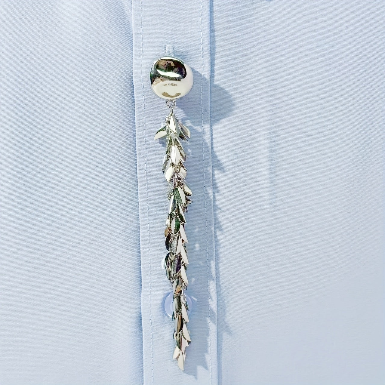 2pcs Tasseled Shirt Dress Button Covers - Craftsmanship Needleless Sewing