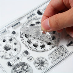 Cartoon Transparent Scrapbooking Stamp for Students Card Making