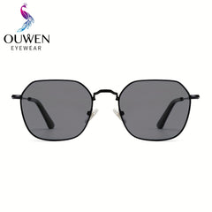 OUWEN Polarized Polygon Sunglasses Unisex Full Frame Aviator Glasses