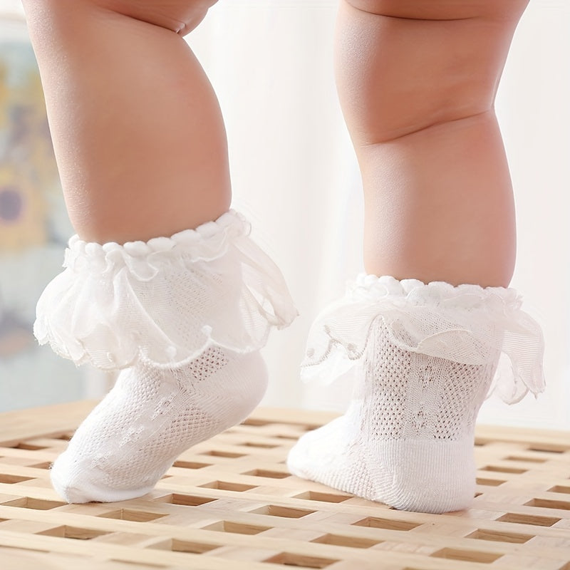 Water Drop Lace Mesh Socks for Toddler Baby Girls
