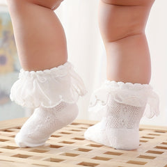 Water Drop Lace Mesh Socks for Toddler Baby Girls