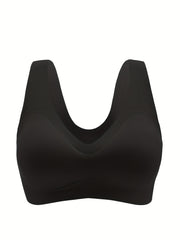 Plus Size Seamless Wireless Yoga Fitness Bra