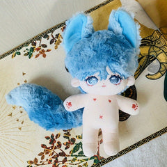 Plush Doll with Big Ears & Tail, Green, Optional Skeleton, Weak Magnet
