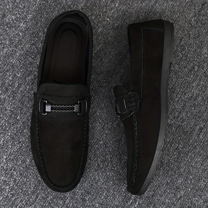 Men's Comfy Slip On Loafer Shoes Casual Anti skid Flat Shoes For Office