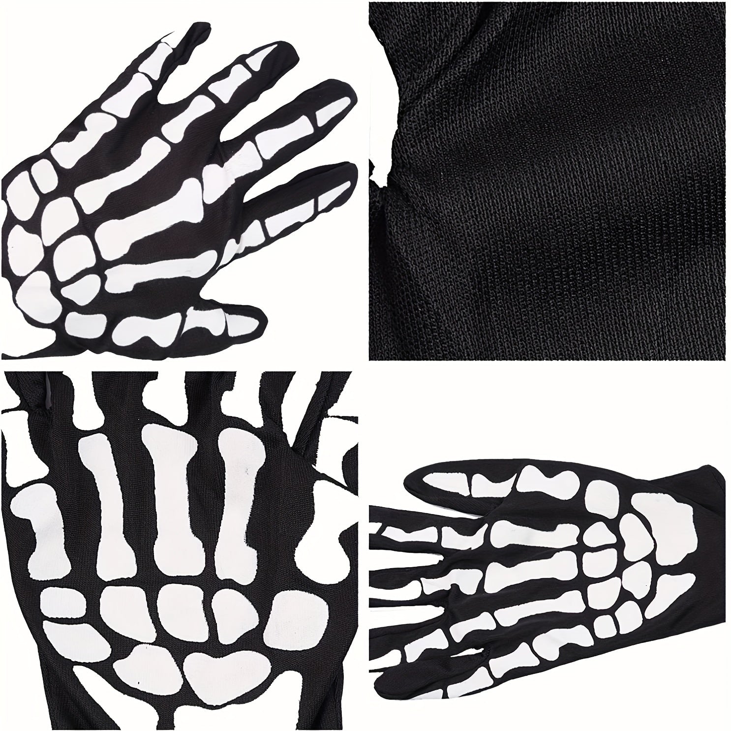 Skeleton Pattern Gloves for Halloween Carnival Performance