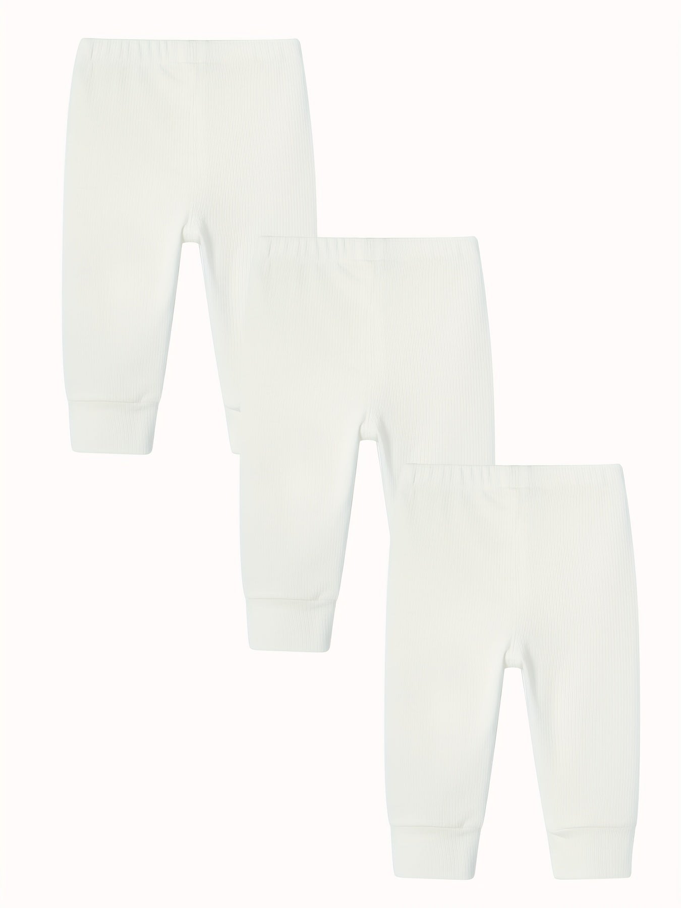 3pcs Toddler Baby Comfy Stretchy Cropped Pants