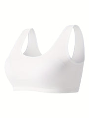4pcs Girls Bras Soft Comfy Tank Top Without Steel Ring Wide Strap