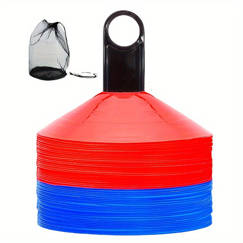 Agility Soccer Cones Set with Carry Bag and Holder - Soccer Training Equipment