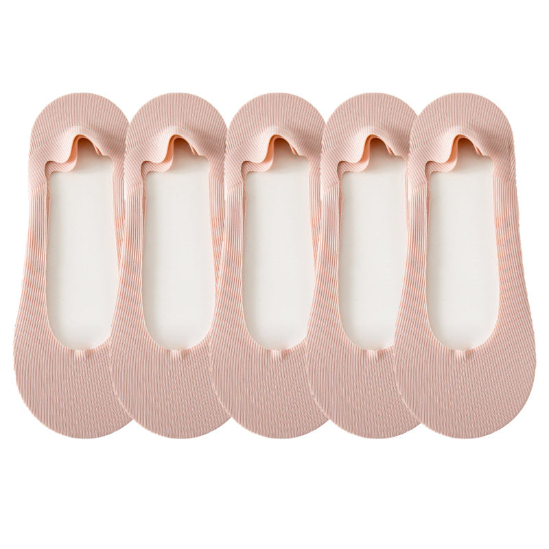 5 Pairs Women's Low Cut Ankle Socks Soft & Lightweight Solid Color