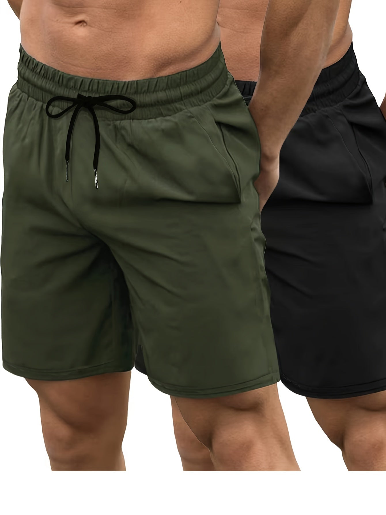 Men's Quick Drying Sports Shorts Drawstring Waist Breathable Active Shorts
