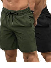 Men's Quick Drying Sports Shorts Drawstring Waist Breathable Active Shorts