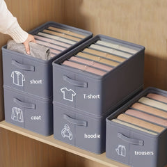 9 Compartment Clothes Storage Box Organizer with Handles
