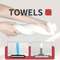 14pcs Portable Cotton Face Towels Compressed Towel for Outdoor Camping & Travel