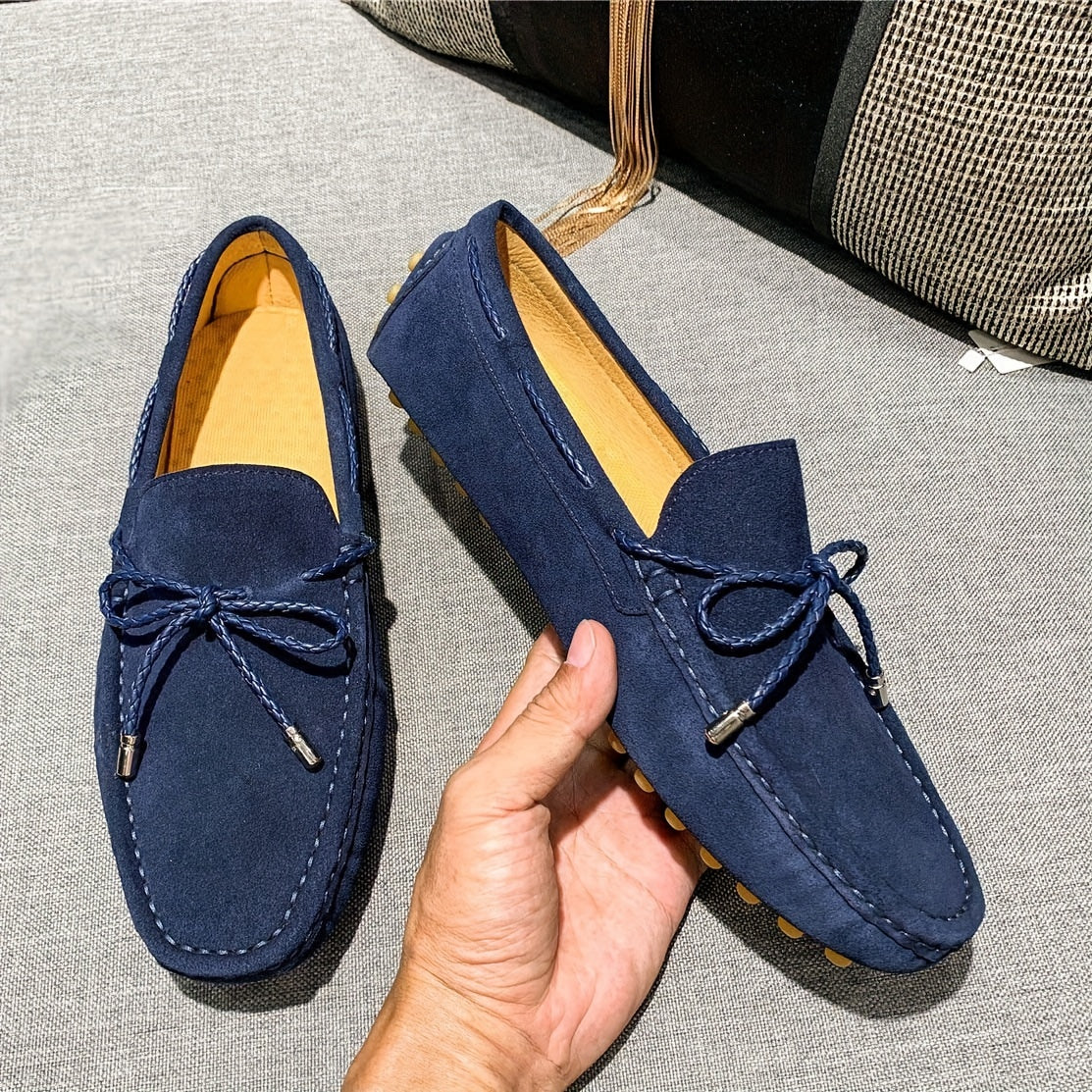 Men's Cowhide Leather Loafer Shoes Casual Driving Comfortable