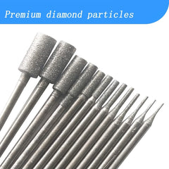 13-Piece Diamond Sanding Bits Set for Jade Carving & Stone Polishing