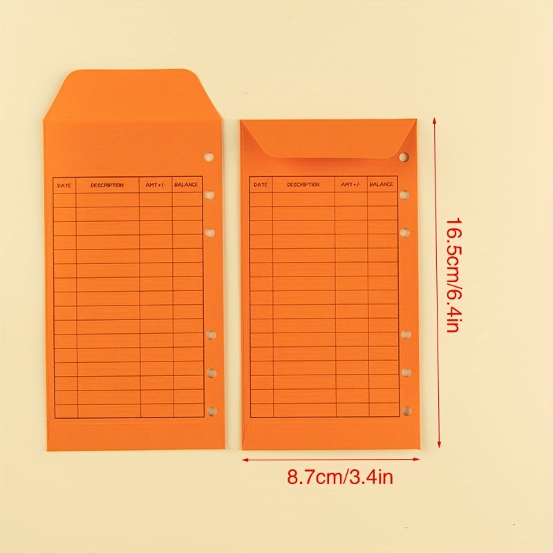 12pcs Budget Envelopes 6 Hole Money Envelopes For Cash Colorful Cash Envelopes