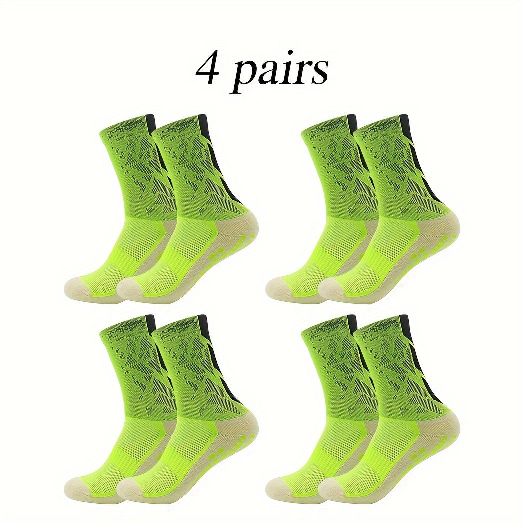 4 Pairs Camo Football Socks Non-Slip Soccer Socks