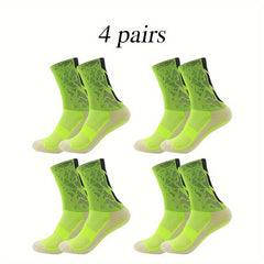 4 Pairs Camo Football Socks Non-Slip Soccer Socks