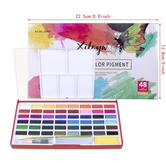 36 Colors 48 Solid Watercolor Paint Set for Kids Adults Beginners Artists