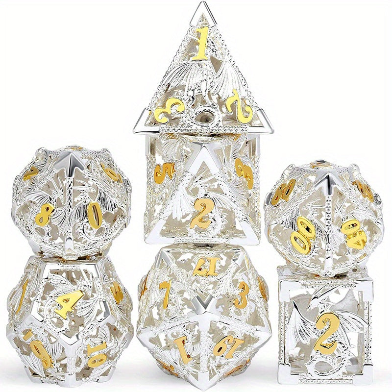 7pcs Dragon Metal Dices Set RPG Board Games