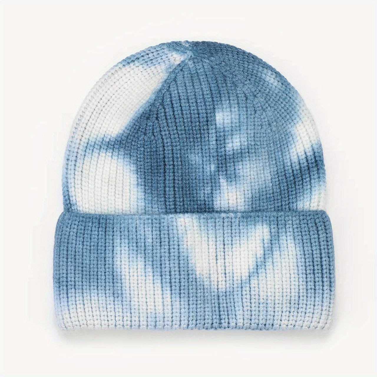 Mens Gradient Tie Dye Knitted Hat Beanie