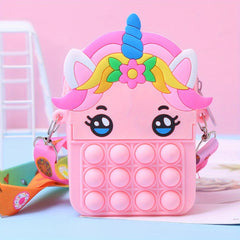 Girls Unicorn Messenger Bag Coin Purse Fidget Toy