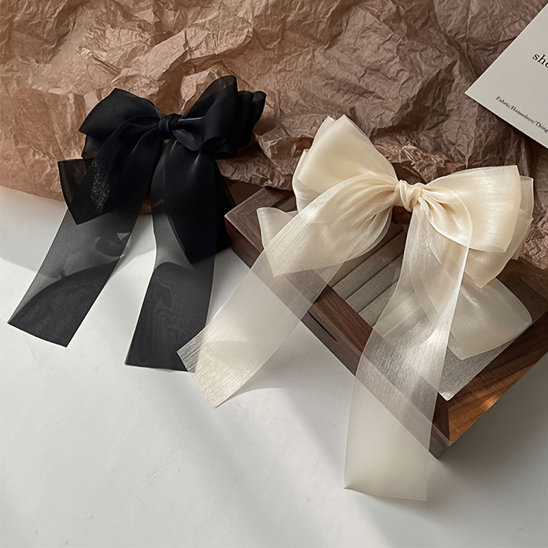 Vintage Bow Spring Hair Clip Headwear