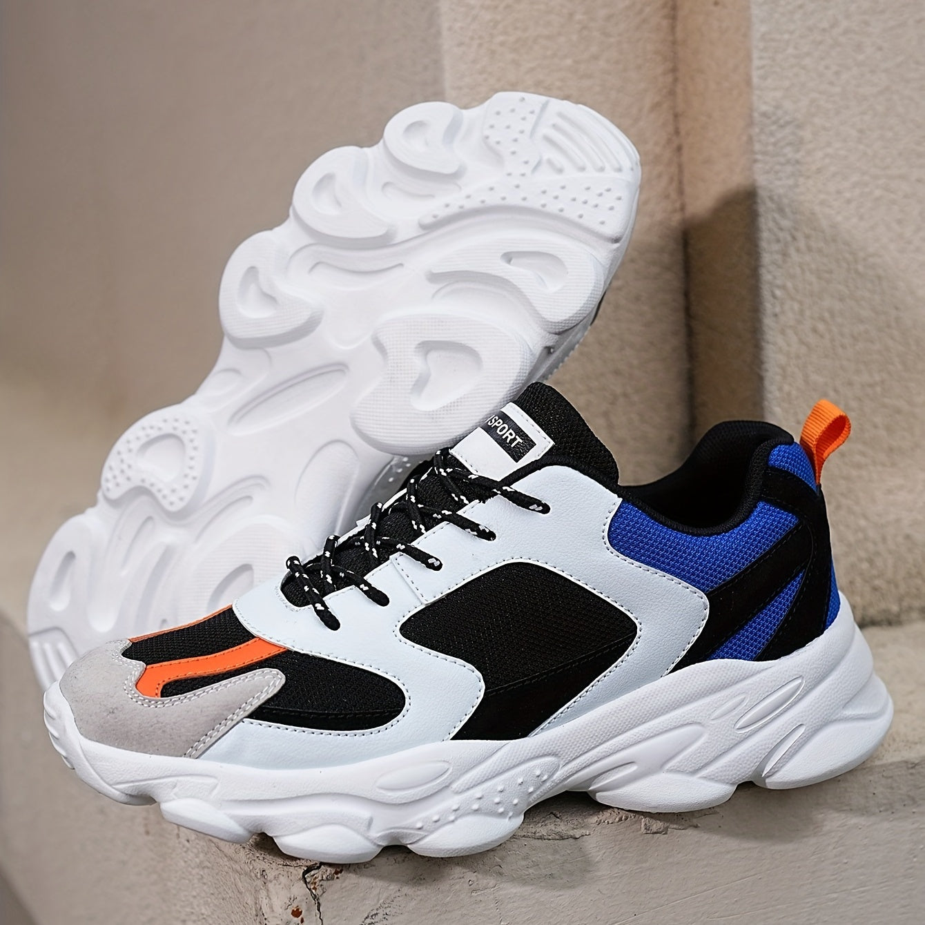 Women's Chunky Sneakers Breathable Lace-up Walking Shoes