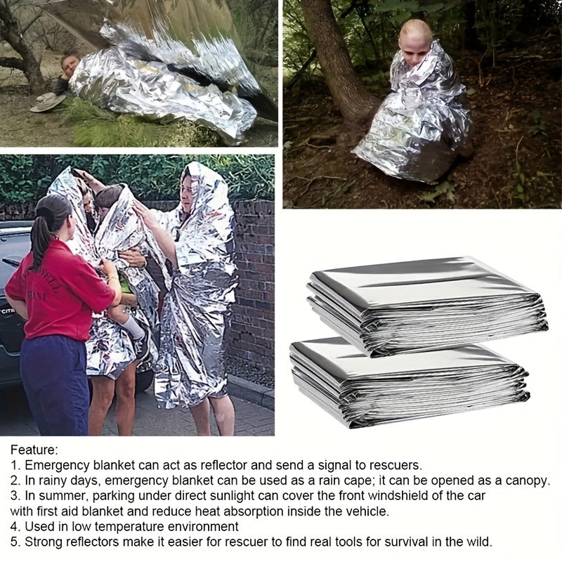 Emergency Thermal Blanket Waterproof Aluminum Foil for Outdoor Survival