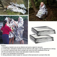 Emergency Thermal Blanket Waterproof Aluminum Foil for Outdoor Survival