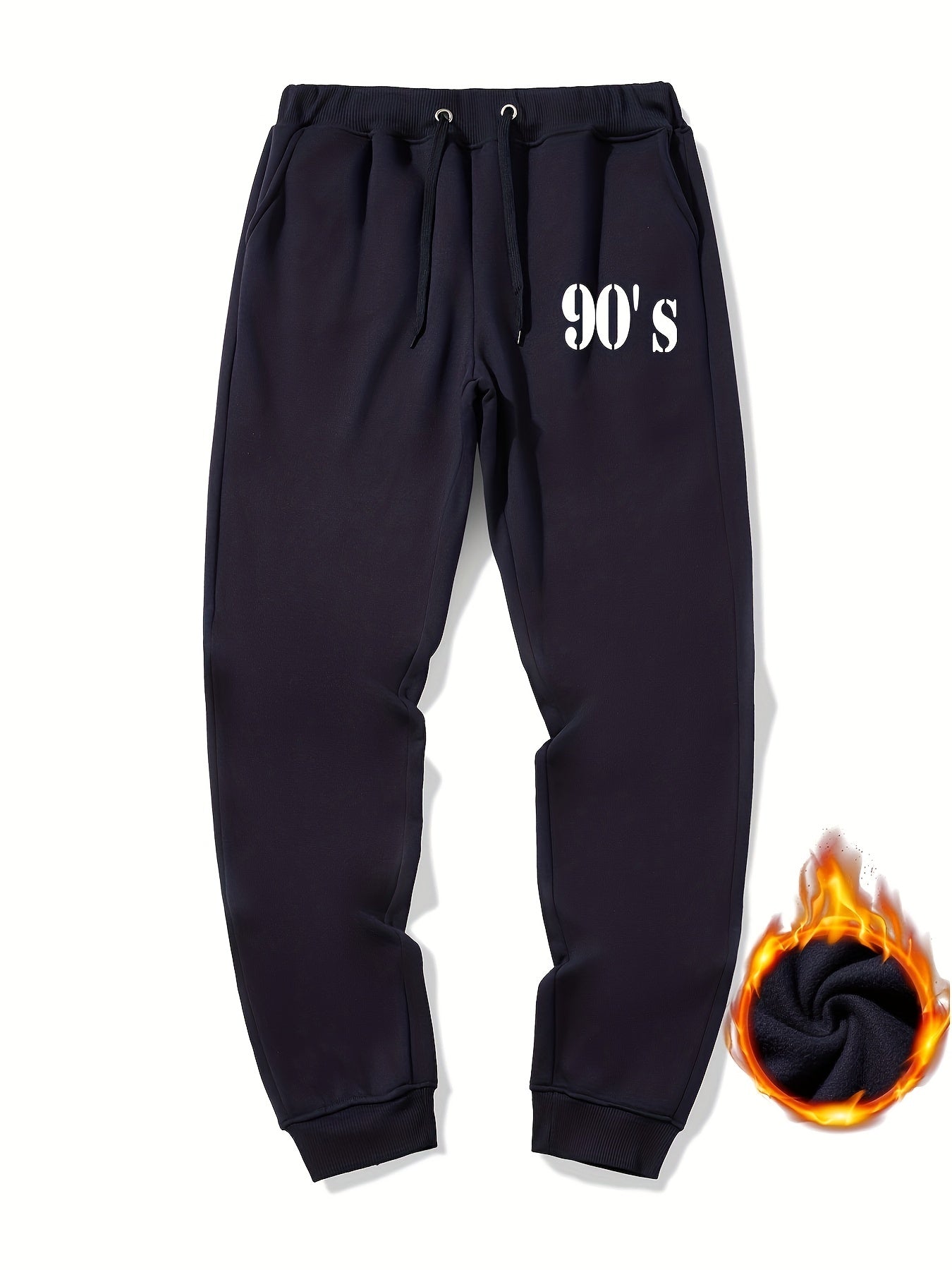 6cms Letter Print Casual Stretch Graphic Joggers Men s Sweatpants