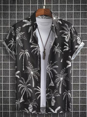 Coconut Tree Print Men's Hawaiian Shirt