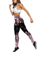 Sakura Print Tank Top & Leggings Yoga Outfit Set