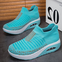 Women's Air Cushion Slip On Walking Shoes Breathable Sneakers