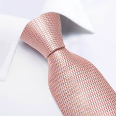 Men's Business Silk Tie Set W/ Ring Handkerchief Cufflinks