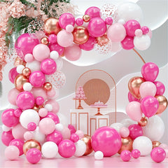Pink Balloons Garland Arch Set 114pcs for Princess Baby Shower Graduation