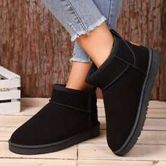 Women's Thermal Lined Snow Boots Slip On Non slip Winter Fluffy Shoes