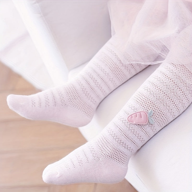 Girls Carrot Anti Mosquito Mesh Leggings Breathable Comfortable Socks For Kids
