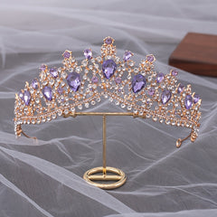 Multicolor Rhinestone Wedding Crown Tiara Bridal Accessories