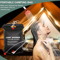 5 Gallon Solar Shower Bag - Heats Up To 45 C - Camping Hiking