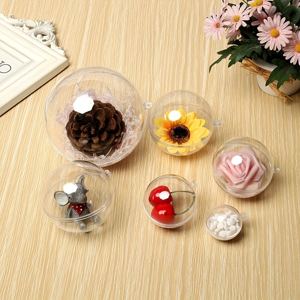 Refillable Transparent Plastic Ornament Balls DIY Decorations