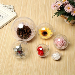 Refillable Transparent Plastic Ornament Balls DIY Decorations