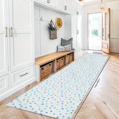 1pc Geometric Non Slip 2'X10' Indoor Outdoor Runner Rug