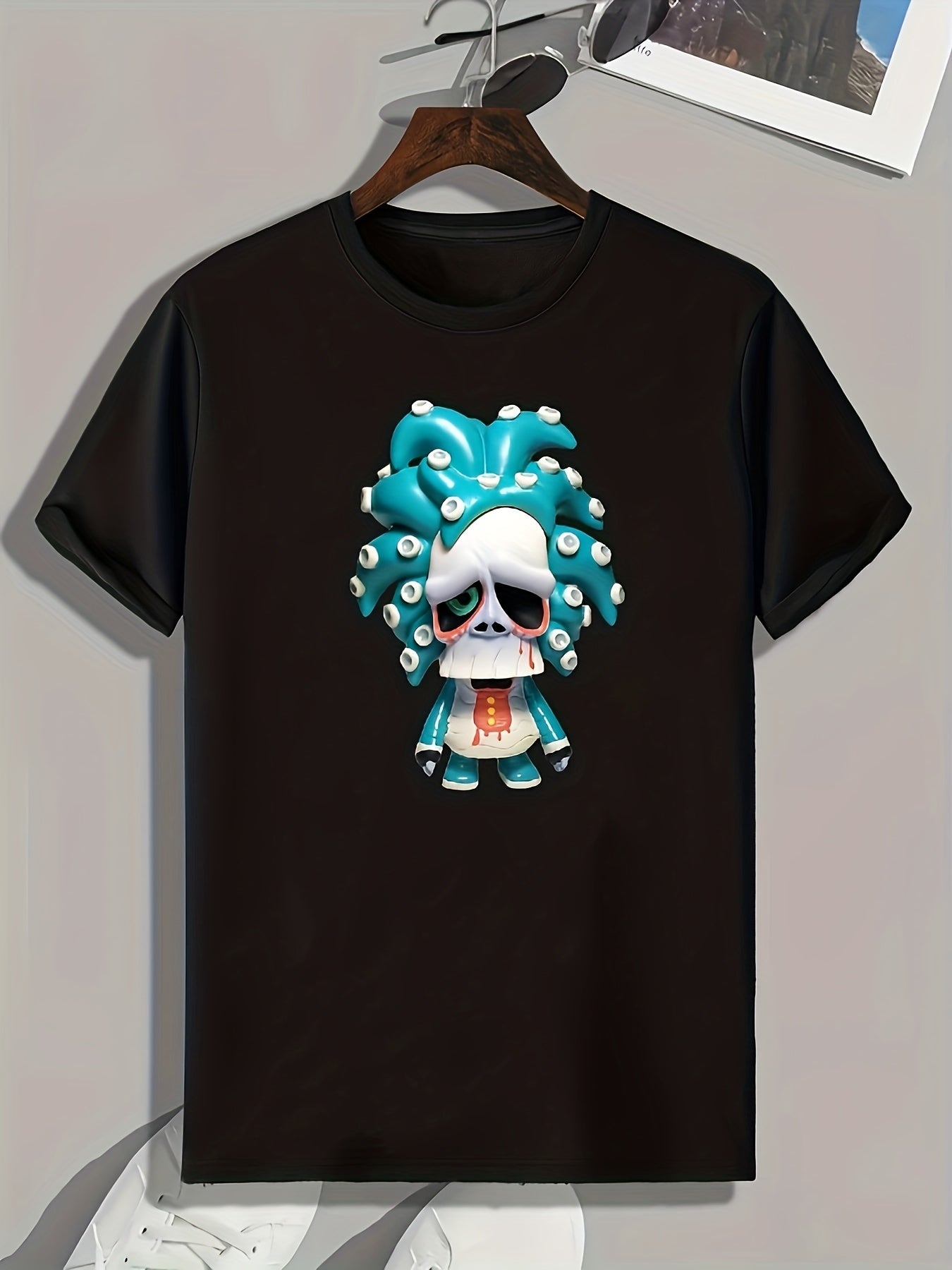 Funny Cartoon Print Men's Graphic T shirt Casual Comfy Tees For Summer