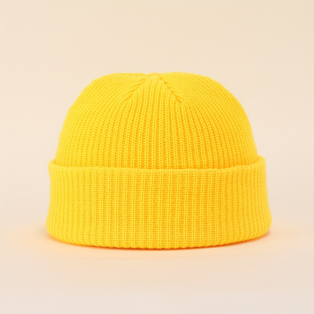 Unisex Solid Beanie Coldproof Warm Knit Hat Elastic Skull Cap