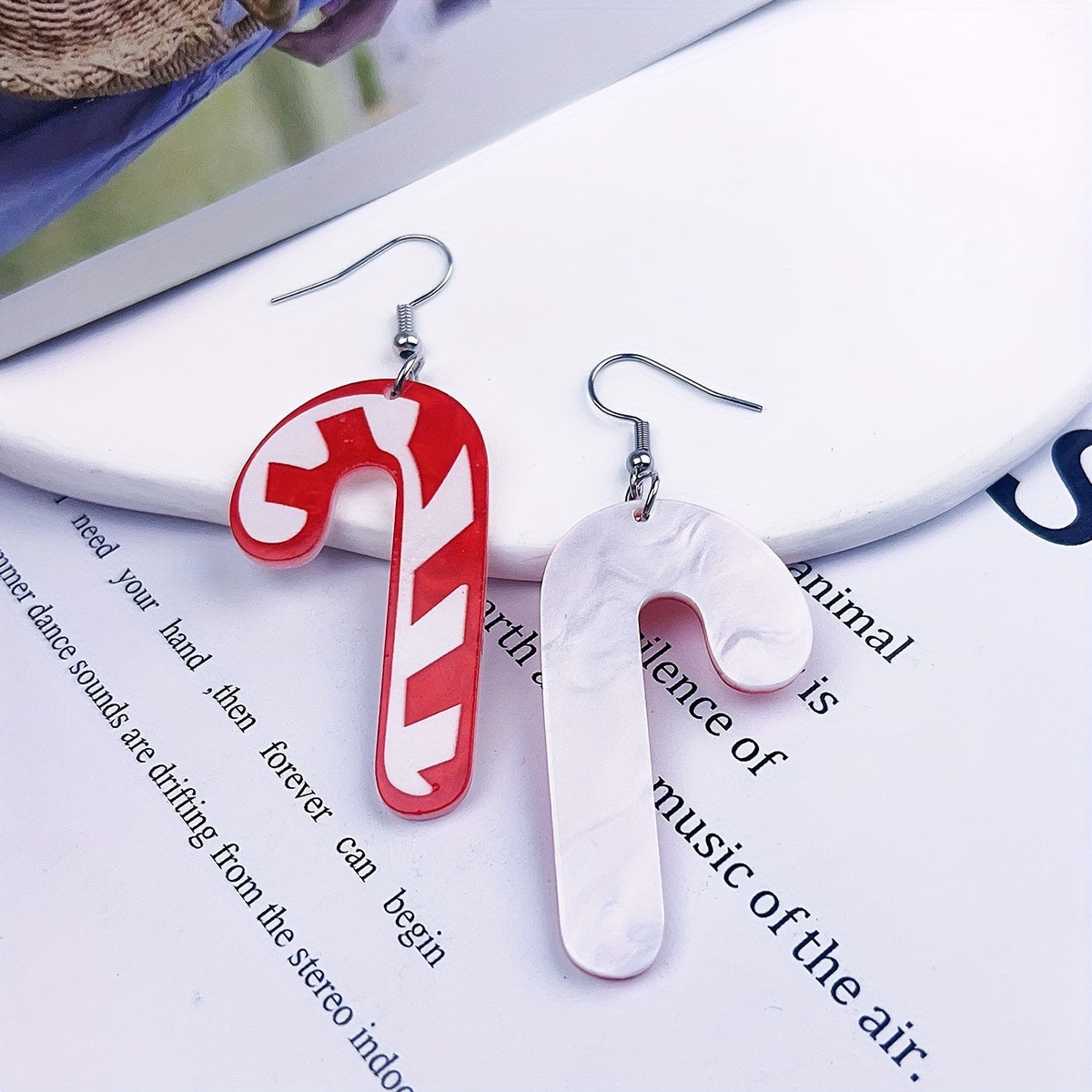 Christmas Dangle Earrings Acrylic Festive Party Jewelry Decor