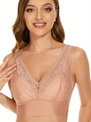 Lace Wireless Bra Wide Straps Lingerie
